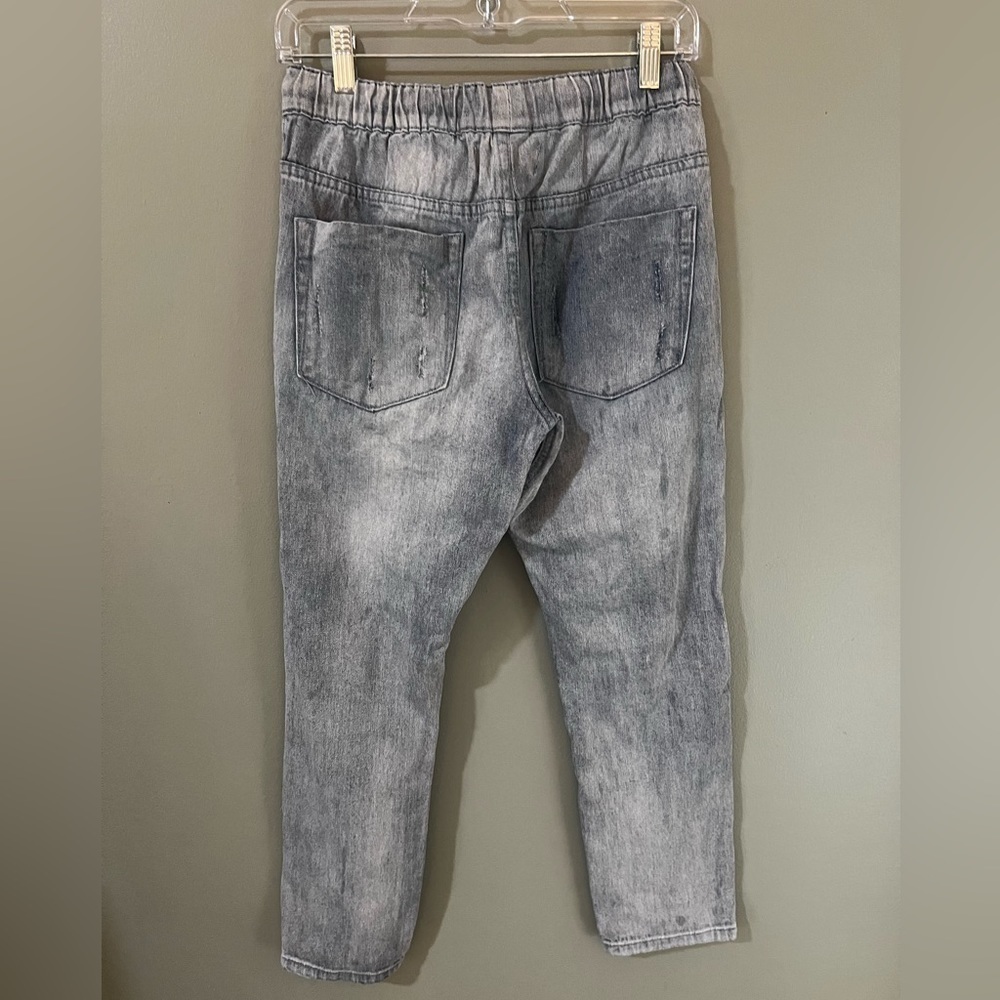 Vintage Havana distressed pull on elastic waist denim size small - Picture 7 of 8